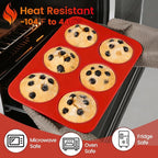 CAKETIME Silicone Muffin Pan, 2 Packs, Jumbo 6 Cups and Mini 24 Cups - Image 5