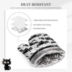 Black Cat Oven Mitts and Pot Holders Sets 3PCS, Cat Silicone Heat Resistant - Image 5