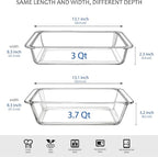 Set of 2 pcs Tempered Glass Baking Dish Set, Deep and Classic Borosilicate - Image 2