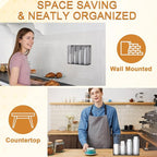 Wall Mount Portion Sauce Cup Lid Organizer 4 Compartments Iron Sauce Cup - Image 6
