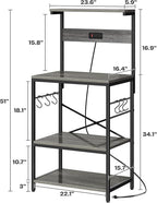 SUPERJARE Kitchen Bakers Rack - Image 6