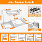 TATAANTY Under Sink Organizer 2 Pack, 2 Tier Metal Under the Sink Storage - Image 7