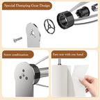 2 Pack Paper Towel Holder Under Cabinet + 2 Towel Robe Hook, Single Hand - Image 7