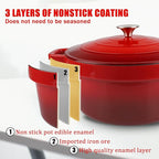 CUKOR 7QT Dutch Oven Pot With Lid, Ceramic Dutch Ovens - Image 3