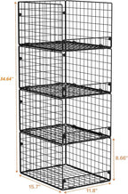 4-Tier Stackable Closet Organizers and Storage Shelves, Foldable Closet Shelf - Image 3