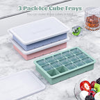 Silicone Ice Cube Tray 3 Pack, HANCELANT Ice Cube Mold, Ice Trays - Image 6