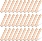Patelai 50 Pieces Small Wooden Rolling Pin, Dumpling Dough Roller Wooden Mini by Patelai