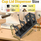 Cup and Lid Holder, Disposable Paper Cup Dispenser - Image 2