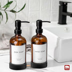 GMISUN Amber Glass Soap Dispenser - Image 4