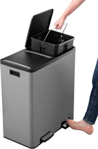 Step N' Sort The 18.5 Gallon Extra Large Capacity, Dual Trash and Recycling Bin - Image 2