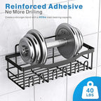 EUDELE 5-Pack Rustproof Stainless Steel Shower Caddy Set– No Drill Adhesive - Image 5