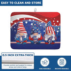 Kawani 4th of July Dish Drying Mat 18x24 Inch Spring Summer Patrioti Gnome - Image 5