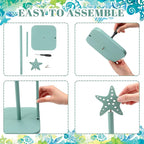 Leinuosen Beach Starfish Paper Towel Holder Rustic Beach Coastal Wooden Paper - Image 4