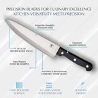 Moss & Stone 14 Pcs Knife Block Set Stainless Steel, Premium Forged Kitchen - Image 3
