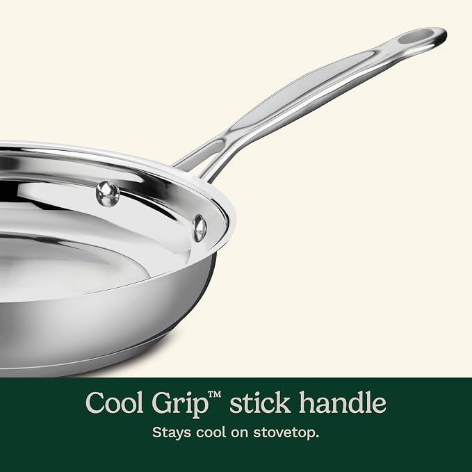Cuisinart 10-Inch Open Skillet, Stainless Steel Skillet Large Kitchen Pan - Image 3