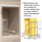 ANASTA Single Pull Out Trash Can Under Cabinet 7-13 Gal, Heavy Duty Under Sink - Image 5