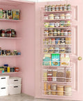Moforoco Pink 9-Tier Over The Door Pantry Organizer, Pantry Organization and by MOFOROCO