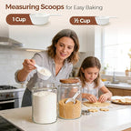 ComSaf 2Pcs Wide-Mouth Flour Sugar Storage Containers - Image 7