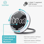 White Quick Que Kitchen Timers, Visual timers Large LED Display Magnetic - Image 2