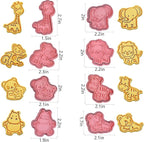 Animal Cookie Cutters With Plunger Stamps Set, 8 Piece 3D Animal Embossing - Image 3