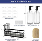 Dish Soap Dispenser for Kitchen, 16.9 fl oz Clear Hand and Dish Soap Dispensers - Image 2