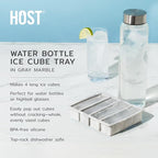 Host Ice Cube Tray, Makes Four 5-Inch Long Cubes, Durable Silicone Trays - Image 2