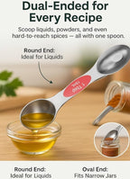 Magnetic Measuring Spoons Set Of 8, Heavy Duty 304 Stainless Steel Metal - Image 2