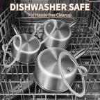 EWFEN 3 Ply Stainless Steel Sauce Pan Set - Image 9