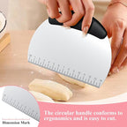 Biscuit Cutter Set, Stainless Steel Flour Sifter, Pastry Cutter, Pastry Scraper - Image 4