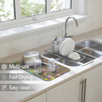 Dish Drying Mat for Kitchen Counter 2 Pack - Image 2