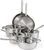Tramontina Tempo Tri-Ply Base Stainless Steel 10-Piece Cookware Set by Tramontina