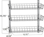 SWOMMOLY Adjustable Wall Mount Spice Rack, 3-Tier Dual-use Organizer - Image 3