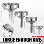 Blulu Set of 5 Stainless Steel Flexible Oil Funnels - Image 3