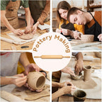 Professional Clay Rolling Pin, 17 Inch Non-Stick Clay Roller - Image 7