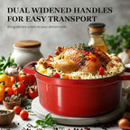 Overmont Enameled Cast Iron Dutch Oven - 5QT Pot - Heavy-Duty Cookware - Image 3