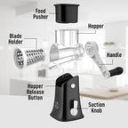 Zulay Kitchen Rotary Cheese Grater 5 Blade Cheese Shredder - Image 8