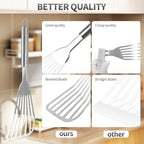 2Pack Fish Spatula Stainless Steel, Premium Fish Turner Spatula, Flexible - Image 6