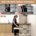 Pull out Cabinet Organizer, Expandable Width, Roll out Drawers, No Drill - Image 4