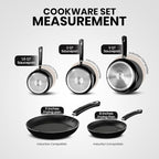 KICHLY 8 Piece Pots and Pans Set, Non Stick Kitchen Cookware Set - Image 2