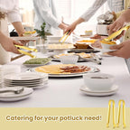 Gejoy 12 Pieces Small Serving Tongs 6.3" Mini Gold Ice Stainless Steel - Image 4