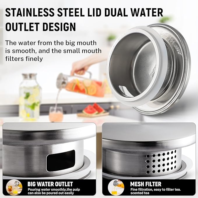 2 Quart Square Glass Pitcher - Image 5