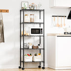 DUMOS 5-Tier Metal Wire Storage Shelves, Adjustable Standing Storage Rack Shelf - Image 4