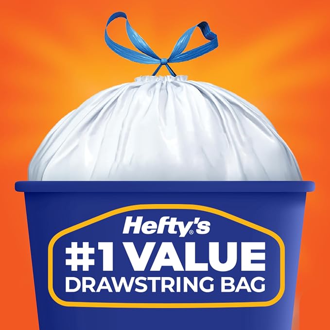 Hefty Strong White 13 Gallon Trash Bags - Image 9