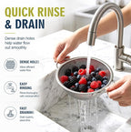 Palksky Small Colander Set of 2, 800 mL / 0.85 Qt Stainless Steel Mini Colanders - Image 5