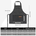 2 Pack Stripes Kids Apron, Kids Cooking Aprons - Image 2