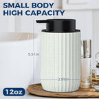 Ceramic Foaming Hand Soap Dispenser，12 oz Bathroom Soap Dispensers， Lotion - Image 2