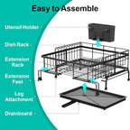Swedecor Extendable Dish Drying Rack - Image 9