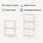 IRIS USA 4-Shelf Light Duty Plastic Storage Shelves, 200lb Capacity, Medium - Image 2