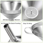 Stainless Steel Kitchen Funnel, 4.3-Inch Food Grade Metal Funnel - Image 4