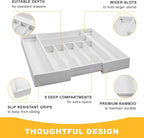 Large Premium Bamboo Silverware Organizer - Image 5